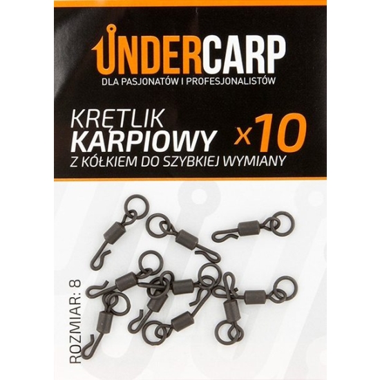UnderCarp Krętlik karpiowy z kółkiem do szybkiej wymiany  / 10szt.