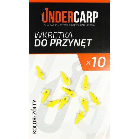 UnderCarp Wkrętka do przynęt - żółta / 10szt.