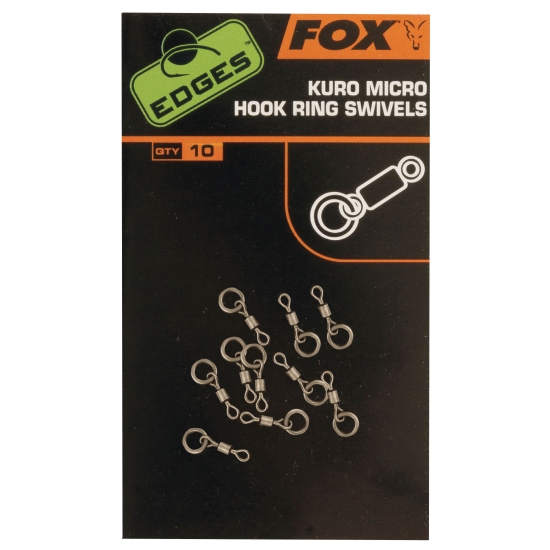 FOX Kuro Micro Hook Ring Swivels 10szt.