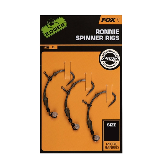 FOX PRZYPONY RONNIE spinner rig #4 - 3szt