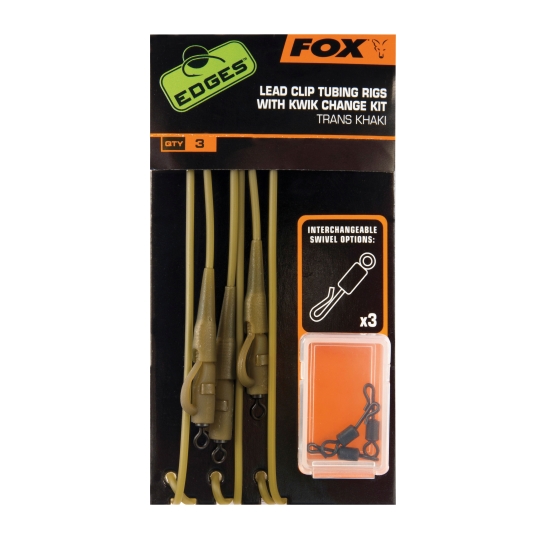 FOX LEAD CLIP TUBING RIG - TRANS KHAKI