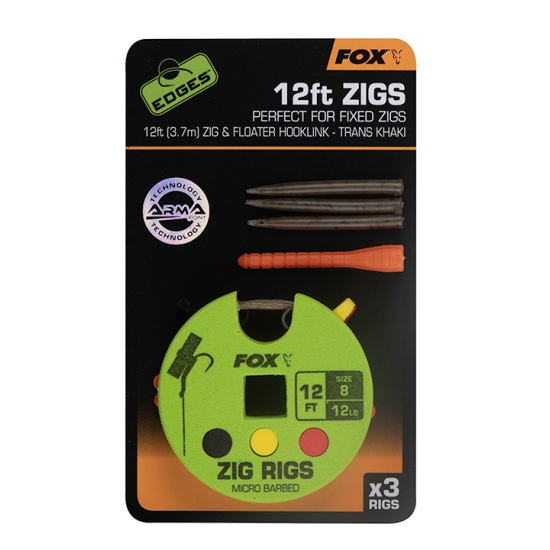 FOX PRZYPONY Zig Rigs - 12ft (3.7m) #8