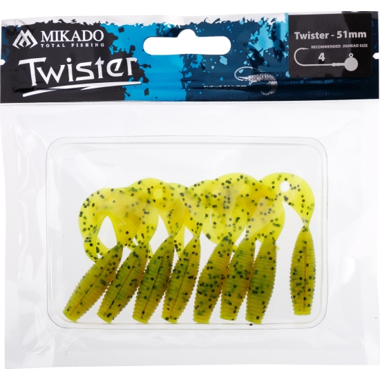 Mikado Twister 51mm 8szt - Chartreuse Pepper