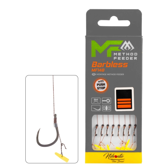 Mikado przypon MF14 z push stopem hak bez zadziora