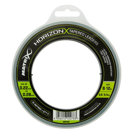 Matrix Horizon X Tapered Shock Leader - 8lb / 12lb (12m)