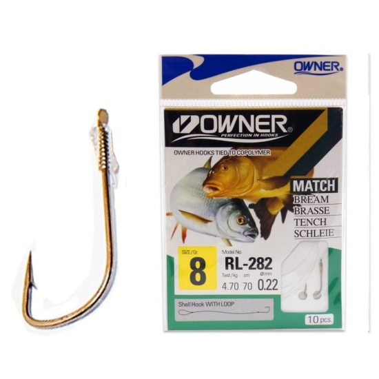 OWNER przypon MATCH RL-282 #12 - 70cm, 10 sztuk