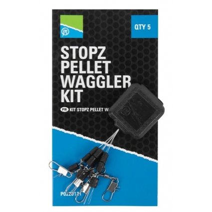 PRESTON stopery STOPZ PELLET WAGGLER KIT - 5 sztuk