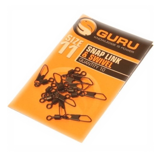 GURU AGRAFKA Snap Link + Swivel Size 11 / 10szt