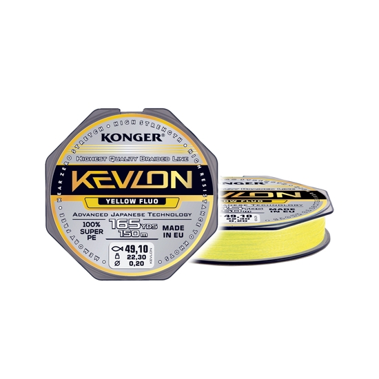 KONGER plecionka Kevlon Yellow Fluo X4 0,14/150m
