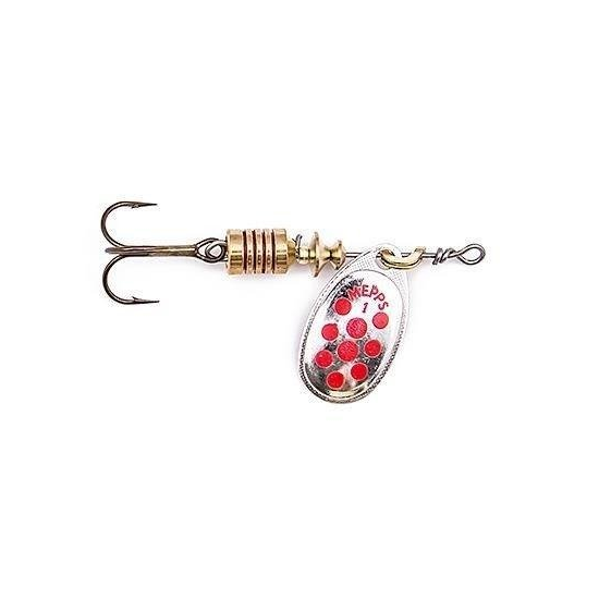 Mepps AGLIA DECOREES srebrna / czerwone kropk