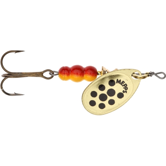 Mepps AGLIA DECOREES złota / czarne kropki