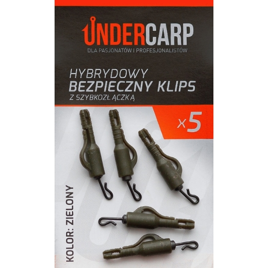 UnderCarp Hybrydowy bezpieczny klips z szybkozłączką 5 szt.