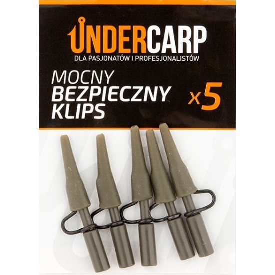 UnderCarp Mocny bezpieczny klips - zielony  /  5 szt.