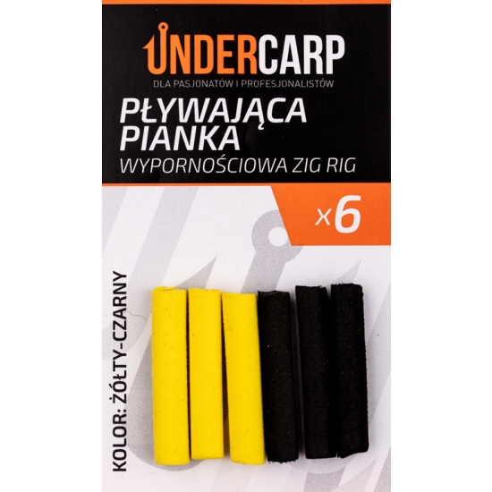 UnderCarp Pływająca pianka wypornościowa Zig Rig – żółty-czarny