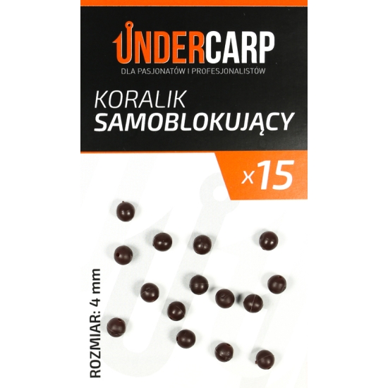 UnderCarp Koralik samoblokujący – brązowy 4mm