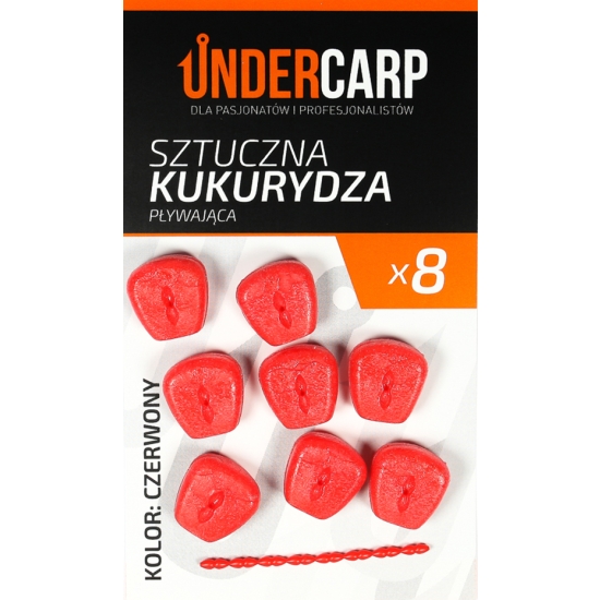 UnderCarp Sztuczna kukurydza pływająca czerwona  /8szt