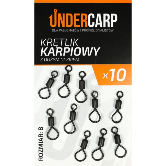 UnderCarp Krętlik karpiowy z dużym oczkiem rozmiar 8